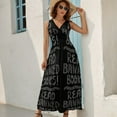 thumbnail image 5 of Read Banned Books Womens Night Club Maxi Dress V Neck Sleeveless Bohemia Long Dresses, 5 of 9