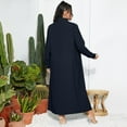 thumbnail image 7 of ZANZEA Women Casual Solid Lantern Sleeve Buttons Muslim Maxi Dress FZH, 7 of 7