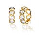 thumbnail image 1 of Aretes Xtellar dorado Aro Dorado Zirconias Brillantes Elegantes, 1 of 4