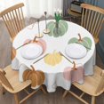 thumbnail image 3 of Fall Pumpkins Pattern Round Tablecloth 60" X 60",Wrinkle Wipeable Table Cloth for Kitchen Dining Room Picnic Patio Party, 3 of 6