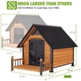 thumbnail image 7 of Aivituvin Heated Dog House for Outside Insulated Large Dog House Outdoor with Safe Heated Pad, Chew-Proof Metal Frame & Insulated Liner for Medium to Large Dogs, 37.4" L x 50.9" W x 37.2" H, 7 of 7
