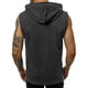thumbnail image 3 of pstuiky Hombres Tanque, Top sin mangas con capucha, cremallera y bolsillos de color liso para hombre Chaleco para hombre l, 3 of 6