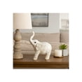 thumbnail image 2 of Modern Resin Elephant Figurine for Home Decor - Decorative Object for Bathroom, Living Room, and Shelf Accent - Ornaments for Office, Entryway Display, or Coffee Table Decor - 8", White, 2 of 15