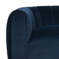 thumbnail image 6 of Noble House Smith New Velvet Dark Blue Modern Swivel Club Chair, 6 of 8
