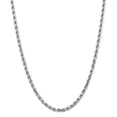 thumbnail image 2 of 14K White Gold 4.5mm Diamond Cut Rope Chain Necklace Size 28, 2 of 4