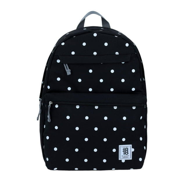 Mochila Grande CHENSON 1818 Juvenil Colección Colors Negro Lunares