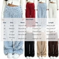 thumbnail image 3 of Qingpeng Womens Plush Warm Long Pants Elastic High Waist Wide Leg Trousers Thick Cozy Fall Winter Casual Pants for Women, 3 of 5