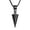 Black, variant on Starchenie Multi-color Arrowhead Pendant Necklace Spear Point Stainless Steel Jewelry for Men