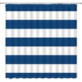 thumbnail image 2 of Striped Shower Curtain Blue Boho Striped Modern Fashion Brown Design Pattern Fabric Bathroom Decor Set with Hooks(36" WX72 H), 2 of 3