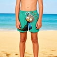 thumbnail image 1 of Pantalones cortos de playa para niños y niñas, de color liso, con estampado bonito, transpirables y con bolsillos, para verano, 1 of 9