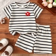 thumbnail image 2 of Girl Outfits Short Sleeve Tshirts and Shorts Summer Two Piece Sets Comfy Kids Clothing 6-12 Months 12-24 Months 2t 3t 4t 5t 6t 7t 8t 9t Children 9-10 Years, 2 of 7
