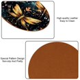 thumbnail image 5 of Fireflies Set of 6 Microfiber Leather Round Coasters, 11x11 cm/4.3x4.3 in, Cute and Durable Drink Mats for Home and Office, 5 of 6