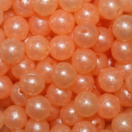 UPC: 0878779004181 | Troutbeads Mottlebeads Peach Roe 6-10mm Trout Fishing Bead (8mm)