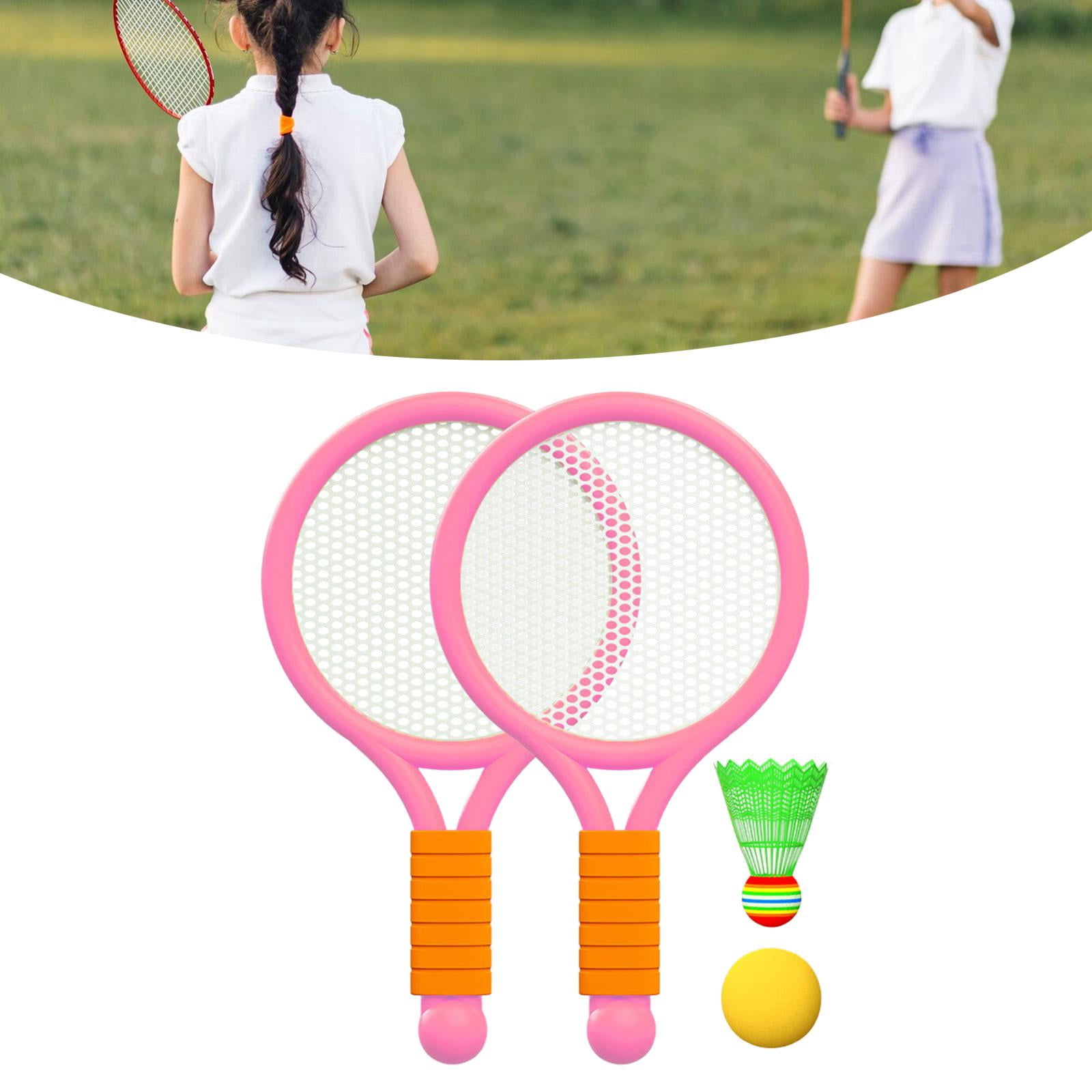 GARENDE Children Badminton Tennis Set Tennis Racket for Kids for Yard Girls Backyard Pink