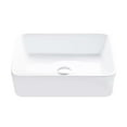 thumbnail image 4 of Stylish 18.75"W x 14.5"D White Porcelain Rectangular Vessel Sink P-223W, 4 of 10