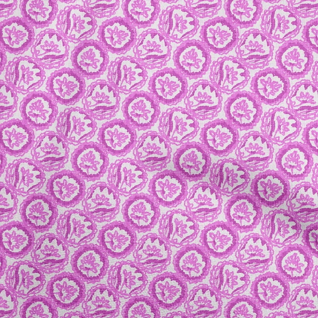 oneOone Velvet Pink Fabric Asian Block Craft Projects Decor Fabric Printed By The Yard 58 Inch Wide