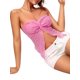thumbnail image 2 of Lucakuins Mujeres Crop Tops, Sin Mangas Split Color Sólido Crop Street Casual Party Wrap-Chest Chaleco Lucakuins  moda, 2 of 6