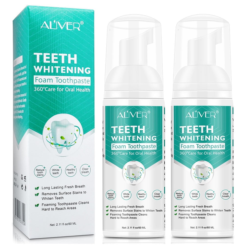 Adults Foam Toothpaste by SEFUDUN- Teeth Whitening Toothpaste with Baking Soda & Mint Essence, Natural Toothpaste 360° Care for Oral Health 2.11 oz - 2 Pack