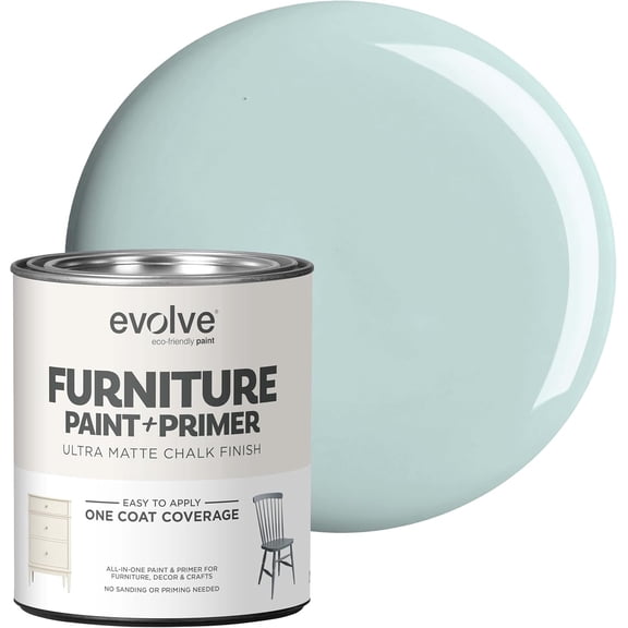 Evolve Ultra Matte Chalk Paint, Eco-Friendly Paint and Primer, Spring Showers, 30 fl oz, Pack of 1