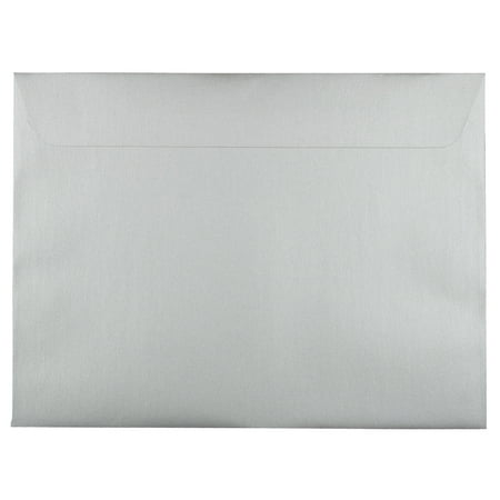 UPC: 0600988695818 | JAM 9 x 12 Booklet Envelopes  Silver Metallic  100/Pack