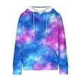 thumbnail image 5 of Craaazy Hoodies For Women Waffle Hooded Sweater Long Sleeve Casual Drawstring Tie-dye Pullover Pocket Tops Womens Tops, 5 of 5