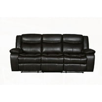 Modern Leather 3-Seater Reclining Sofa for Living Room (220×80×75cm)