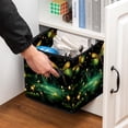 thumbnail image 5 of Fireflies Foldable Storage Basket with Handle, 10.8"x10.5"x10.6" Large Capacity Cube Organizer Storage Containers, 5 of 6