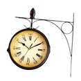 thumbnail image 2 of Horloge Suspendue Double Face Horloge de Gare Horloge Murale Intérieure Extérieure, 2 of 6
