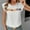 White, variant on Womens Tops Summer Letter Print Crew Neck Tank Tops Comfy Loose Fit Sleeveless Standard Straps Summer Tops
