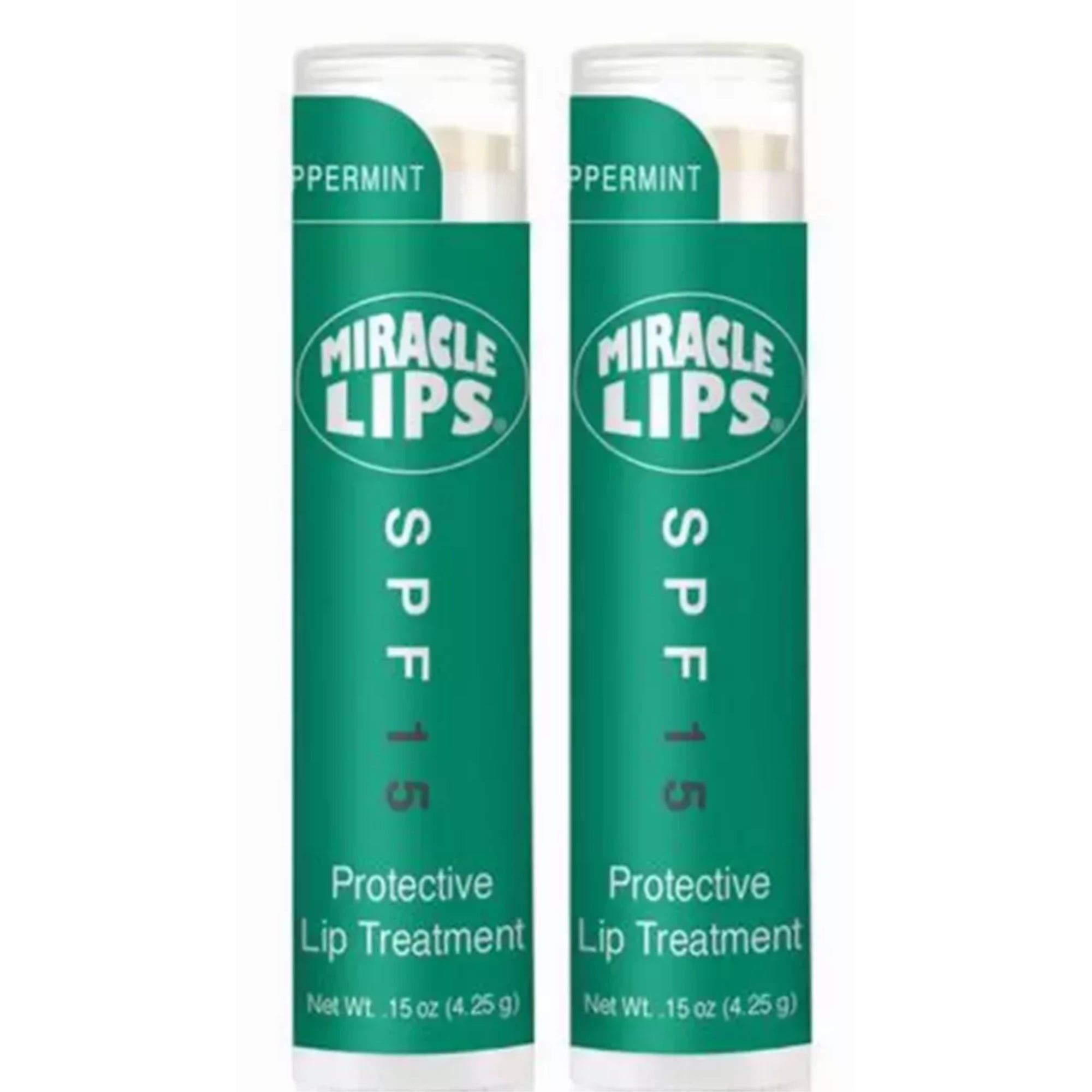 Miracle Lips SPF 15 Lip Balm and Protective Treatment, TWO Pack, 0.30