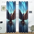 thumbnail image 2 of Eagle Starry Sky Wings Curtains Black Out 72 Inch Length Curtains for Sliding Glass Doors Bedroom Living Room 2 Pack, 2 of 6