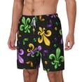 thumbnail image 2 of Uemuo Mardi Gras Carnival4 Pattern Mens Swim Trunks Quick Dry Board Shorts with Mesh Lining, Stretch Beach Shorts Quick Dry No-Chafing Board Shorts-XX-Large, 2 of 9