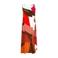 thumbnail image 5 of LSLJS Robe Longue Sans Manches en Coton et Lin à Col Rond Imprimée avec Poche, Robe d'Été de Plage, 5 of 5