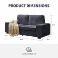 thumbnail image 3 of MUZZ Loveseat Sofa, 85" Modular Upholstered Corduroy Couch, Love Seat Couches for Living Room,Bedroom,Small Space, Dark Grey, 3 of 9