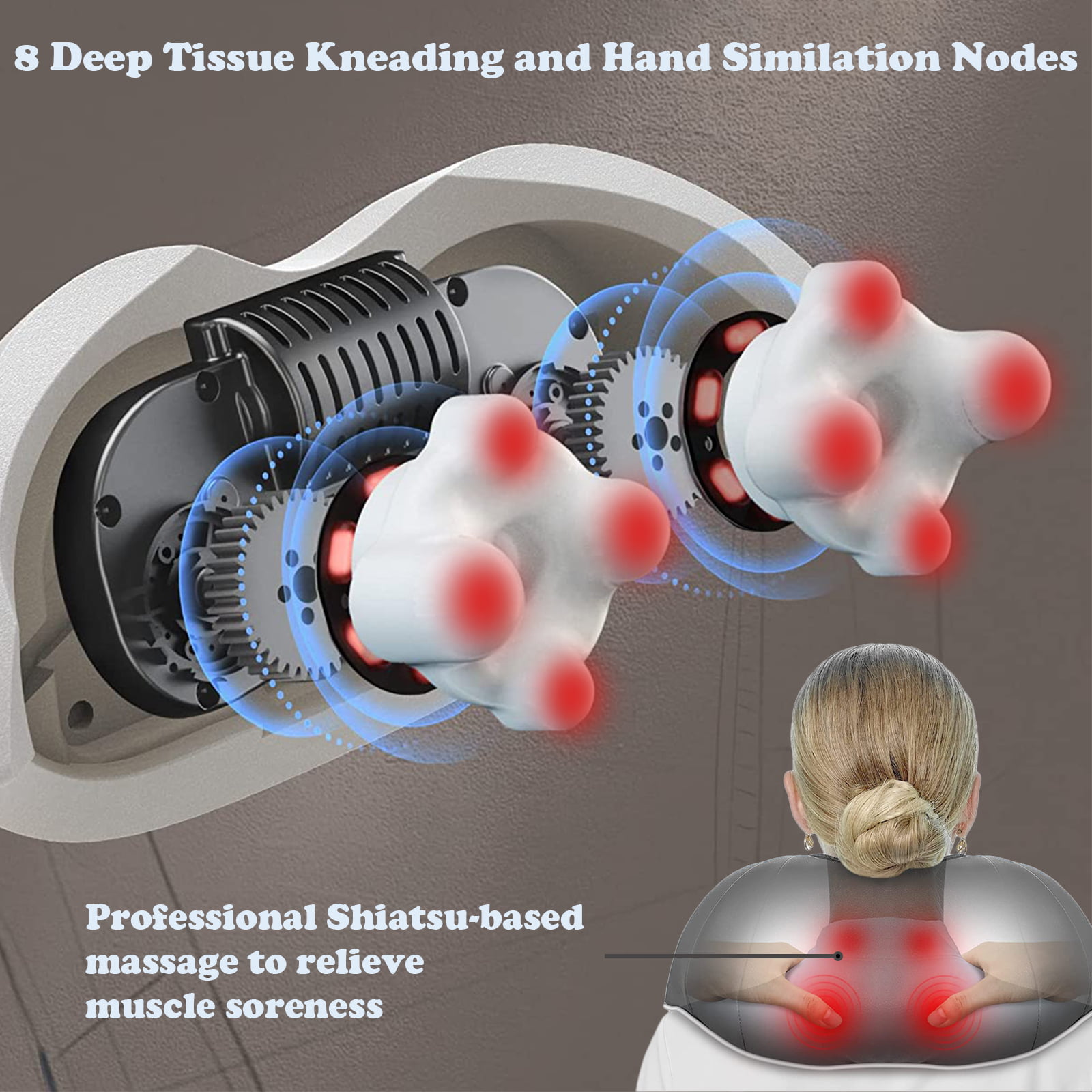 Resteck Shiatsu Neck And Back With Heat Massager for Sale in San