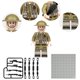 thumbnail image 2 of 24 piezas de minifiguras militares, soldados del ejército británico, figuras de acción con equipo y soporte de base, bloques de construcción, juguetes para niños, regalos de cumpleaños de Navidad, 2 of 4