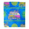 thumbnail image 1 of ASHLEIGH Throw Blanket 58x80 Inches Hippie Vintage Car Minivan Sign Popular for Flower Children Love and Music with Hand Warm Flannel Soft Blanket for Couch Sofa Bed, 1 of 1