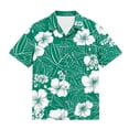 thumbnail image 5 of Atogsazn Kids Boys Hawaiian Floral Printed Shirts Children Casual Button Down Short Sleeve Shirt Beach Summer Tops Green 12-13 Years Fashion, 5 of 8