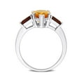 thumbnail image 4 of Gem & Harmony 3.50 Carat (Ctw) Citrine and Garnet Ring in 10K White Gold for Women, 4 of 7