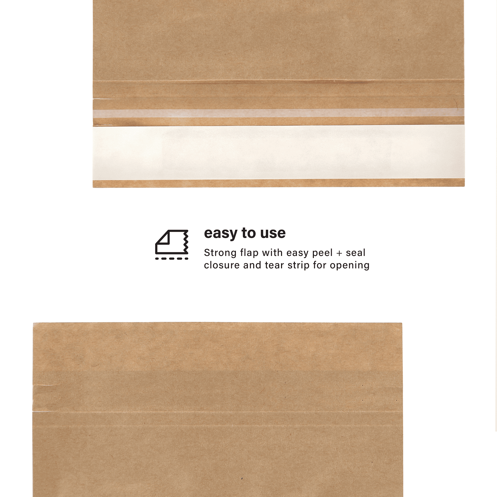 Elementree Sustainable Expandable Flat Paper Mailer, Small, 250 Count, Peel & Stick