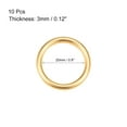 thumbnail image 2 of Uxcell 0.79'' Hebilla de anillo O O-rings para accesorios de bolsa de hardware, cinturón, manualidades DIY, aleación de zinc, tono dorado, 10 piezas, 2 of 3