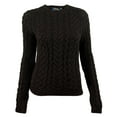 thumbnail image 4 of Women's Crew-Neck Cable-Knit Sweater-PB-L, 4 of 4