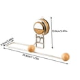 thumbnail image 2 of Estante de almacenamiento de pared con ventosa | Toallero de baño de cocina | Organizador desmontable | Material de madera | Sin taladro | Estantes multicapa | Rollo de papel de seda |, 2 of 5