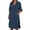 Blue, variant on HJYCHN Stylish Women Denim Button Down Shirt Dress with Long Sleeves and Front Pockets for Everyday Wear Navy XXXXXL