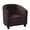 Brown20, variant on CJC Velvet Club Chair Cover 2-Piece Stretch Tub Slipcover Plush Chair Covers Armchair Sofa Couch Cover, Brownness