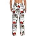 thumbnail image 2 of Bixox Men's Rabbit And Hedgehog Patterned Pajama Pants with Pockets Lounge Clothes for Home, 2 of 5