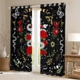 thumbnail image 2 of Manfei Gothic Snake Black Out Curtains,Romantic Red Rose Curtains Pack of 2 (42x63 Each),Boho bohemian Style Bedroom Curtains For Girls Kids,Ultra Soft Home Decor, 2 of 6
