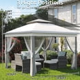 thumbnail image 5 of 11x11 pop - up gazebo con mosquito netting enclosure, waterproof, uv - block, effortless setup, ideal para para patio, backyard, deck, bbq, garden relaxation, 5 of 5