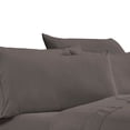 thumbnail image 5 of Minka 6 Piece King Bed Sheet Set, Soft Antimicrobial Microfiber, Dark Brown, 5 of 5