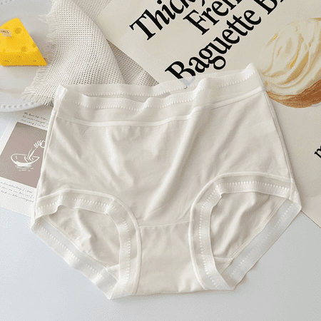 Fulorrnie Underwear for Women Seamless High Waist Breathable Panty Elastic Briefs Ventilat Comfort Panties  Light Yellow  One Size